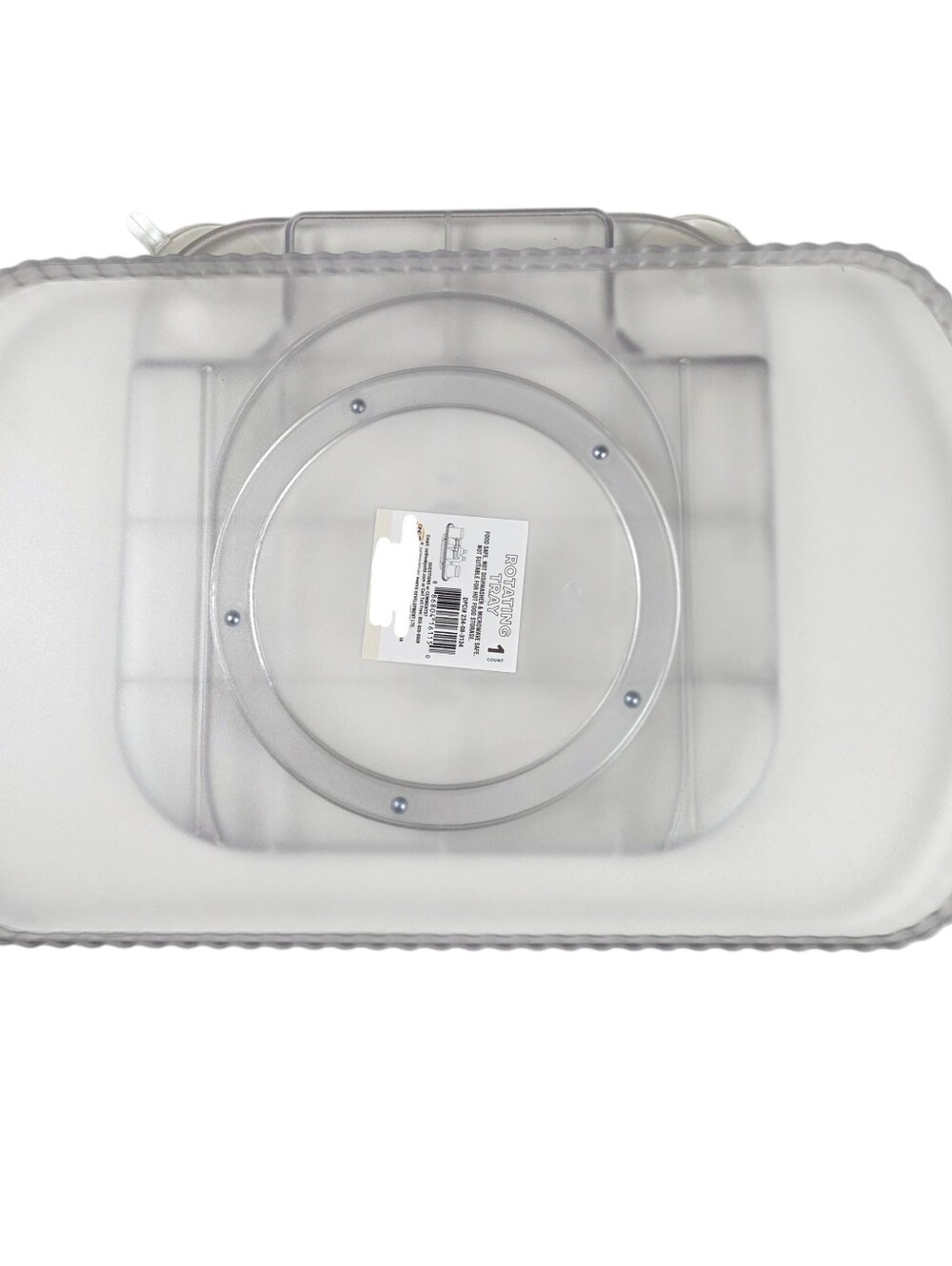 🔥4/$20 Target Rotating Lazy Susan NEW -Rectangle 15" x 10.5" -Clear -Adjustable